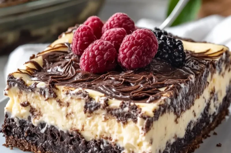 Brownie Cheesecake Casserole