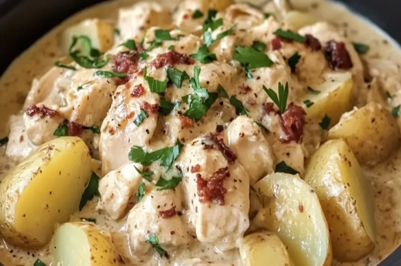 Slow Cooker Creamy Chicken and Potatoes