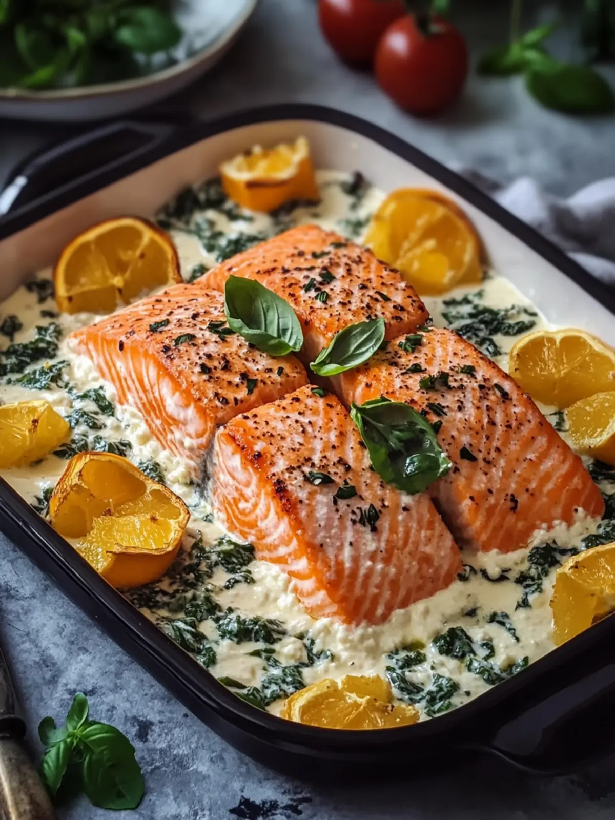 Irresistible Creamy Boursin Salmon with Spinach & Tomatoes 5 istible Creamy Boursin Salmon