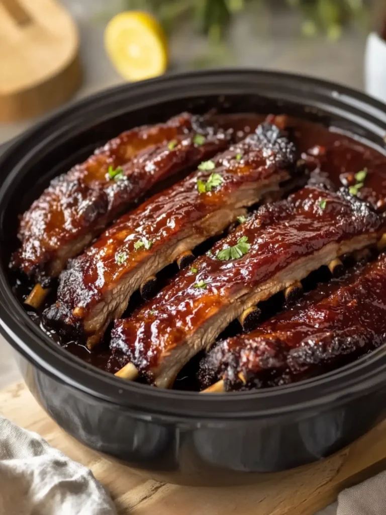 Melt-in-Your-Mouth Crock Pot BBQ Ribs for Family Feasts 4 Crock Pot BBQ Ribs