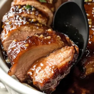 Sticky Honey Garlic Glazed Pork Tenderloin that's Simply Irresistible