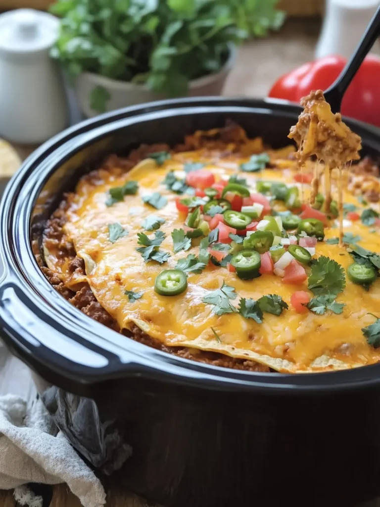 Crockpot Beef Enchilada Casserole Your New Family Favorite 2 Crockpot Beef Enchilada Casserole