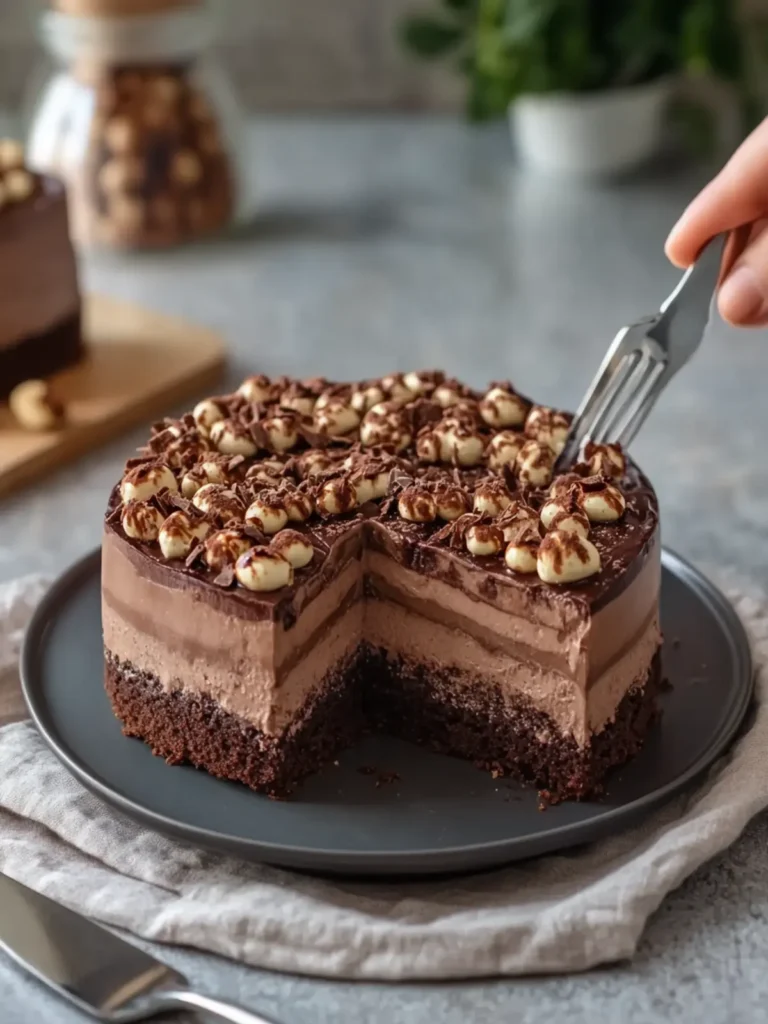 Indulge in This Chocolate Hazelnut Layered Mousse Cake Delight 4 Chocolate Hazelnut Layered Mousse Cake