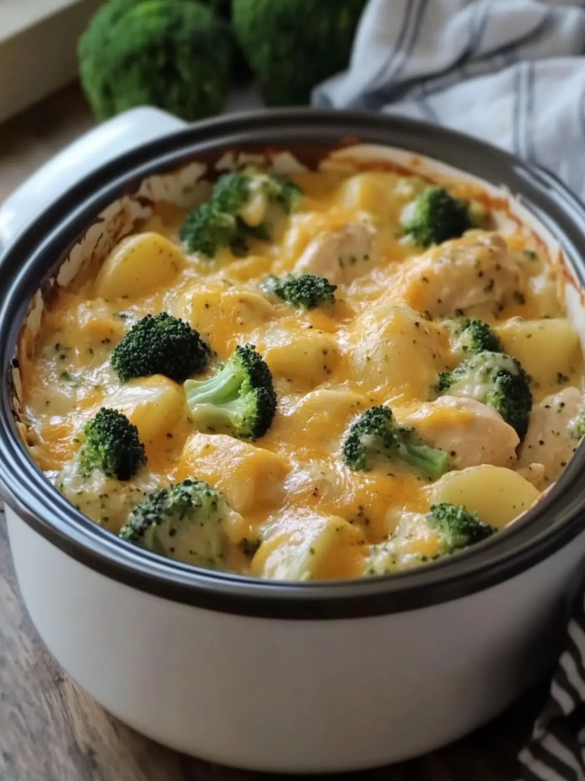 Creamy Crockpot Cheddar Broccoli Chicken and Potatoes Delight 5 Crockpot Cheddar Broccoli Chicken and Potatoes