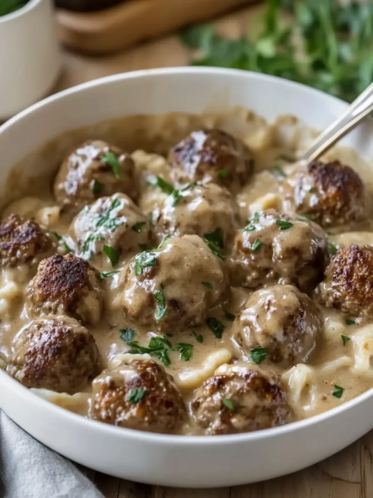 Crockpot Creamy Salisbury Steak Meatballs for Cozy Nights 2 Crockpot Creamy Salisbury Steak Meatballs