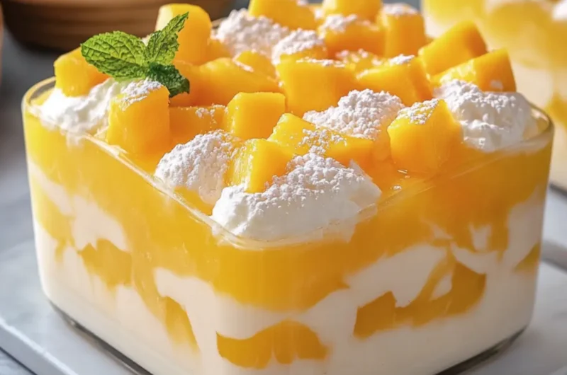 Creamy Mango Jelly Dessert