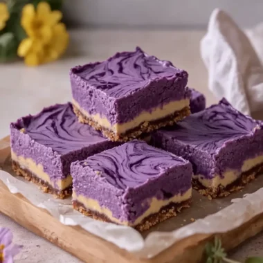 Delicious Ube Cheesecake Bars for a Sweet Vibrant Treat 6 Delicious Ube Cheesecake Bars for a Sweet Vibrant Treat