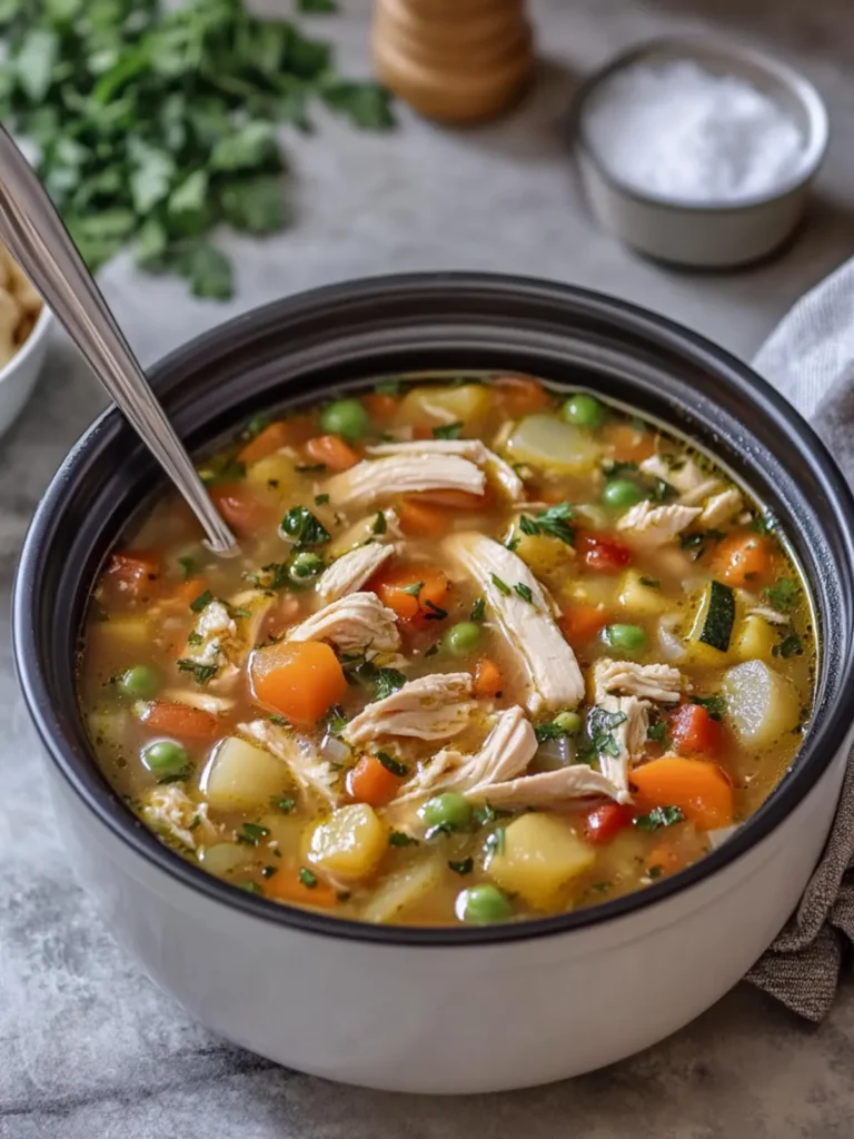 Healthy Slow Cooker Chicken Vegetable Soup Comfort in a Bowl 4 Slow Cooker Chicken Vegetable Soup