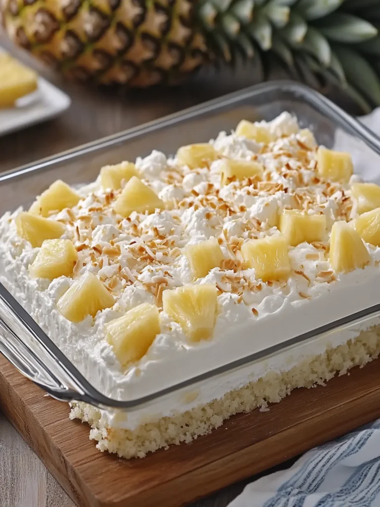 Delicious Pineapple Coconut Cream Sheet Cake for Easy Baking 2 Pineapple Coconut Cream Sheet Cake