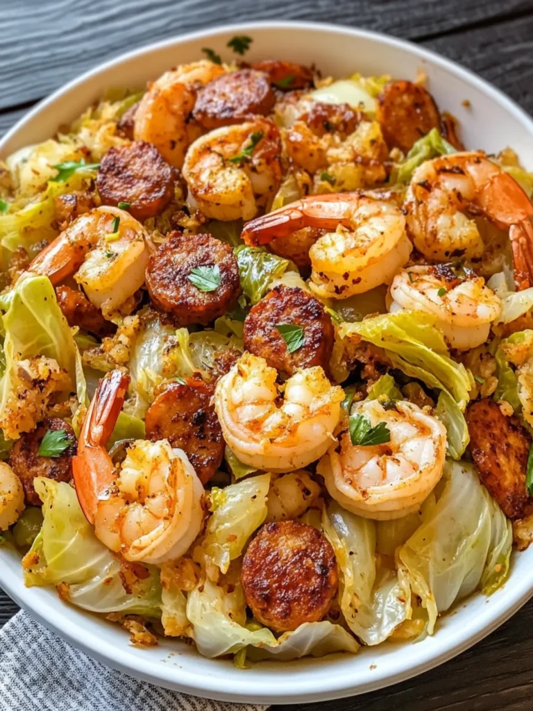 Savor This Easy Fried Cabbage with Shrimp and Sausage Dish 3 Fried Cabbage with Shrimp and Sausage