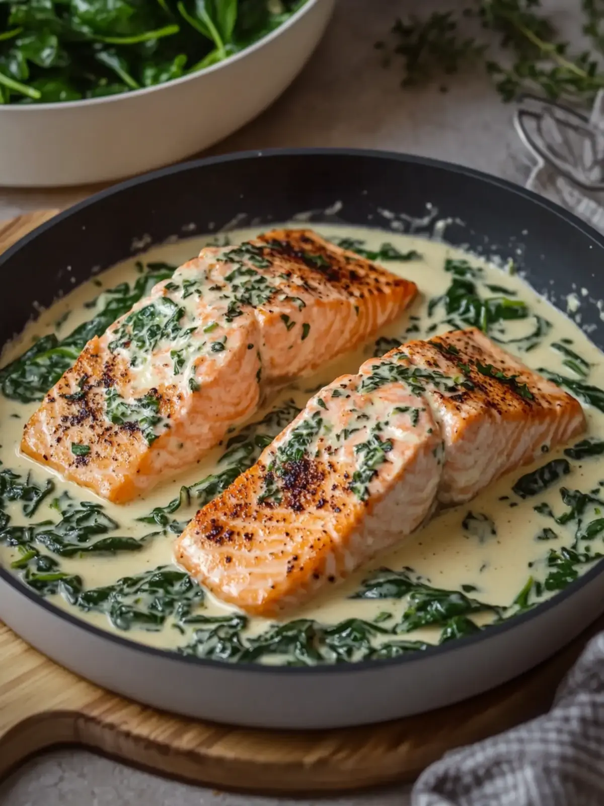 Creamy Boursin Salmon with Spinach: A Flavorful Delight 5 Creamy Boursin Salmon with Spinach
