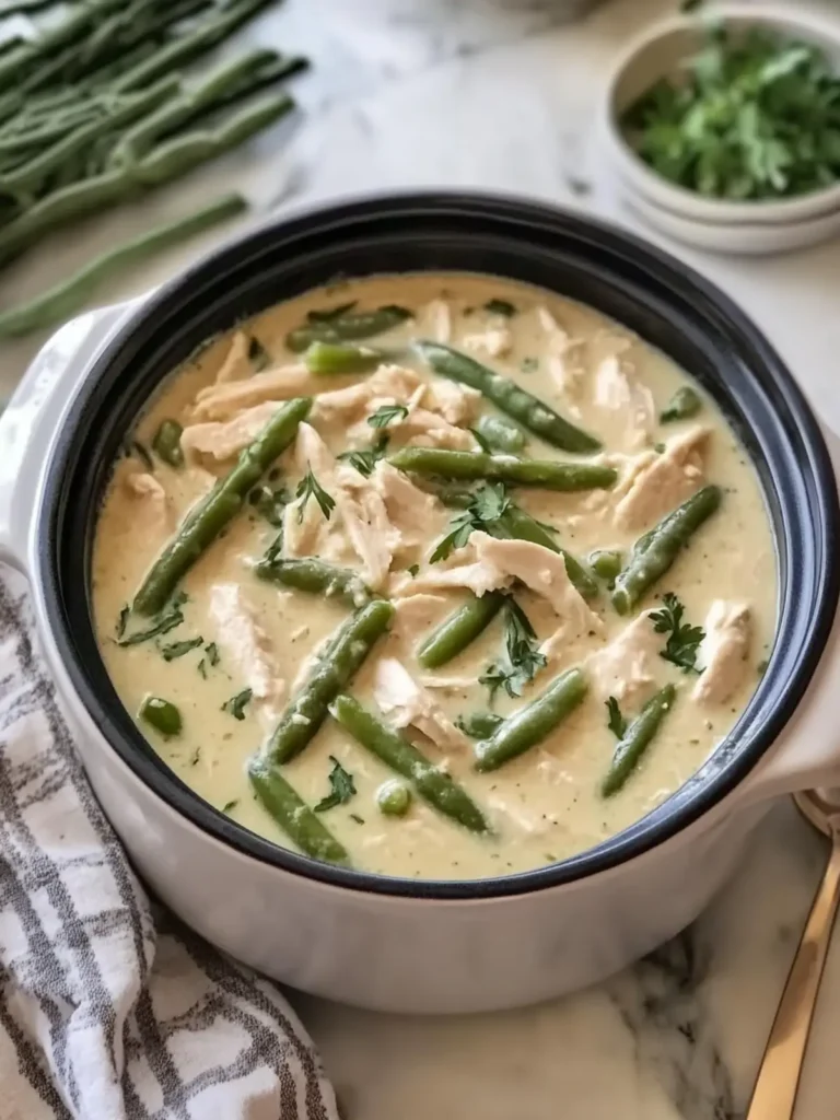 Slow Cooker Cream of Chicken and Green Beans Made Easy 3 Slow Cooker Cream of Chicken and Green Beans