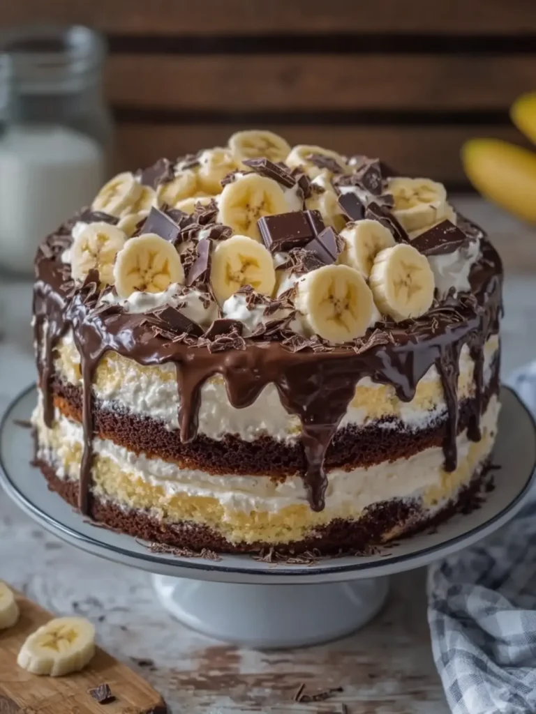 Decadent Chocolate Banana Cream Pudding Cake to Delight Your Senses 3 Chocolate Banana Cream Pudding Cake