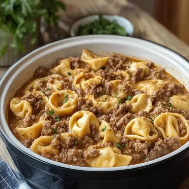Crockpot Creamy Beef & Cheese Tortellini for Cozy Nights 16 Crockpot Creamy Beef & Cheese Tortellini