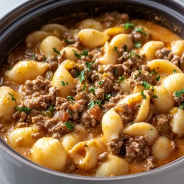 Crockpot Creamy Beef & Shells: A Cozy Dinner Delight 7 Crockpot Creamy Beef & Shells: A Cozy Dinner Delight