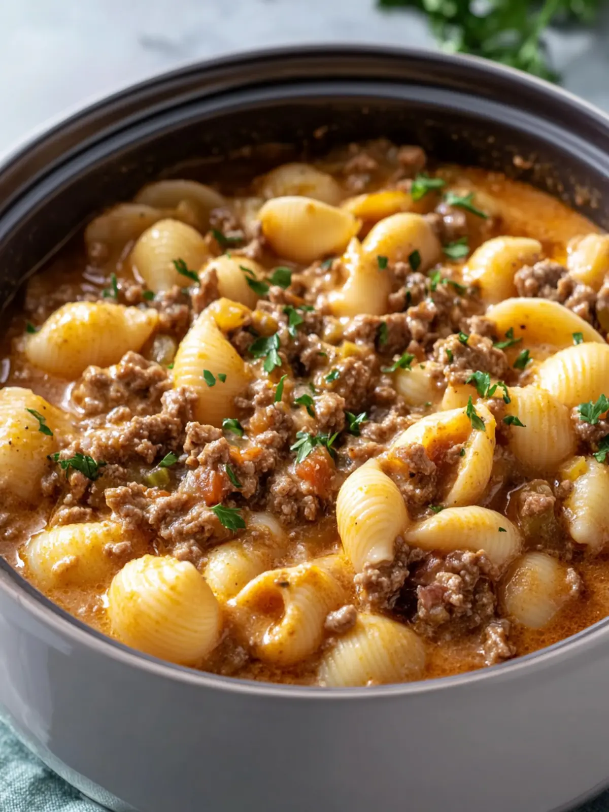 Crockpot Creamy Beef & Shells: A Cozy Dinner Delight 5 Crockpot Creamy Beef & Shells