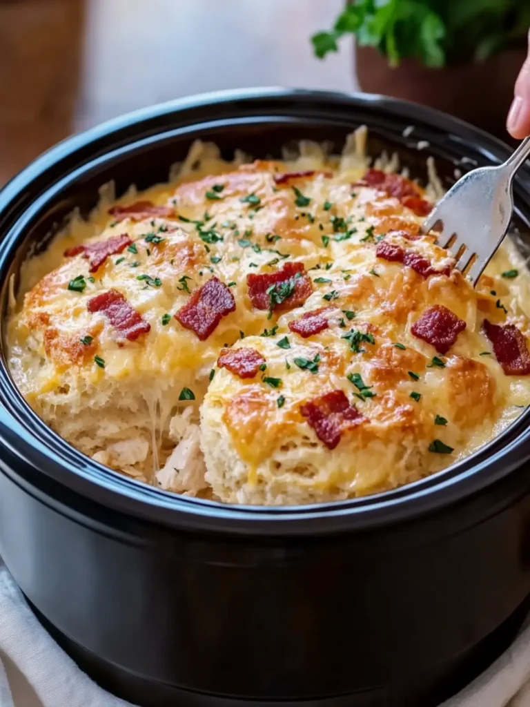 Crockpot Cheesy Turkey Bacon Garlic Parmesan Chicken Delight 3 Crockpot Cheesy Turkey Bacon Garlic Parmesan Chicken Biscuit Cobbler