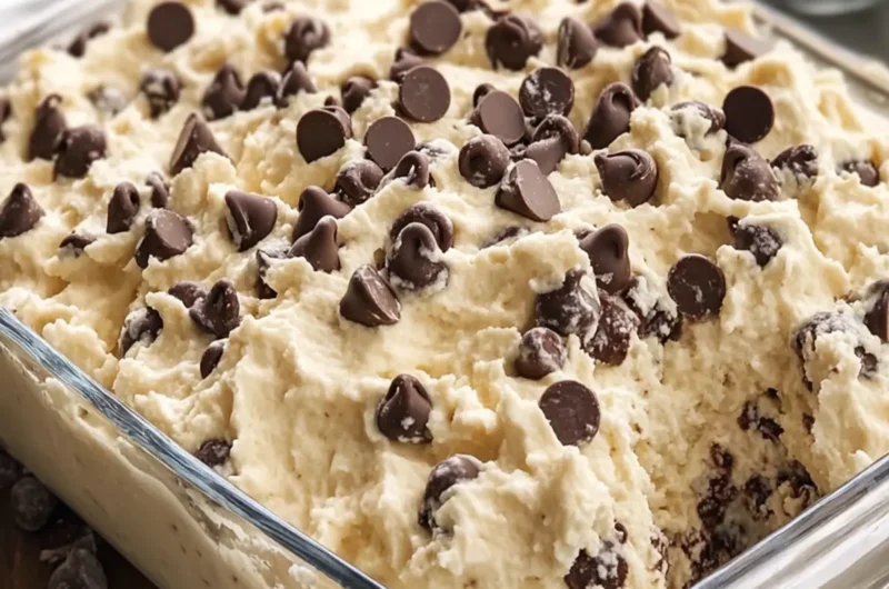 High-Protein Chocolate Chip Cookie Dough Fluff Casserole