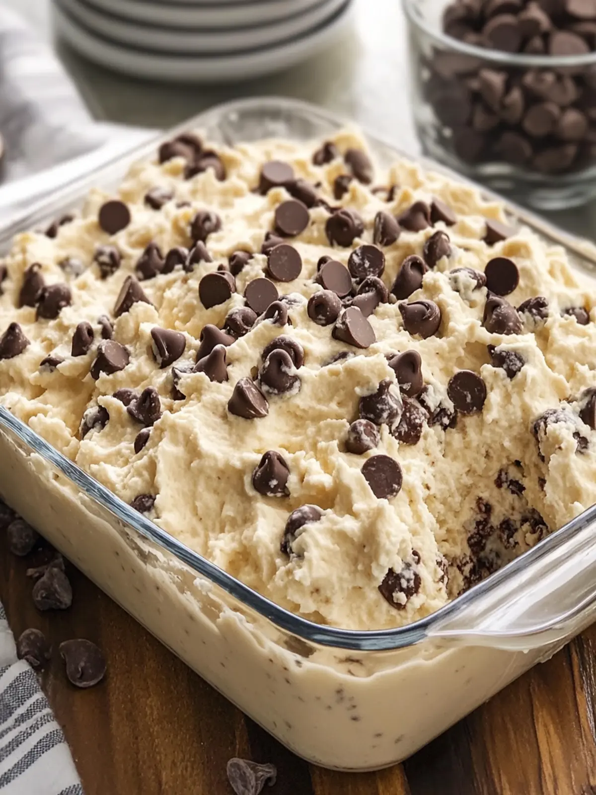 High-Protein Chocolate Chip Cookie Dough Fluff Delight 5 High-Protein Chocolate Chip Cookie Dough Fluff Casserole