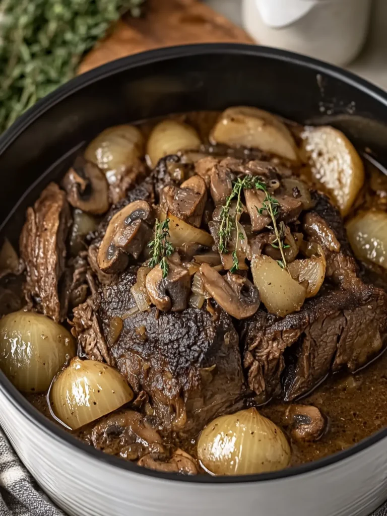 Ultimate Slow Cooker Onion & Mushroom Pot Roast Bliss 2 The Ultimate Slow Cooker Onion & Mushroom Pot Roast