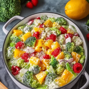 Creamy Fruits & Vegetable Salad with Broccoli Bliss