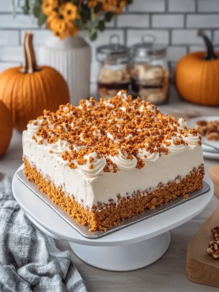 Pumpkin Spice Poke Cake