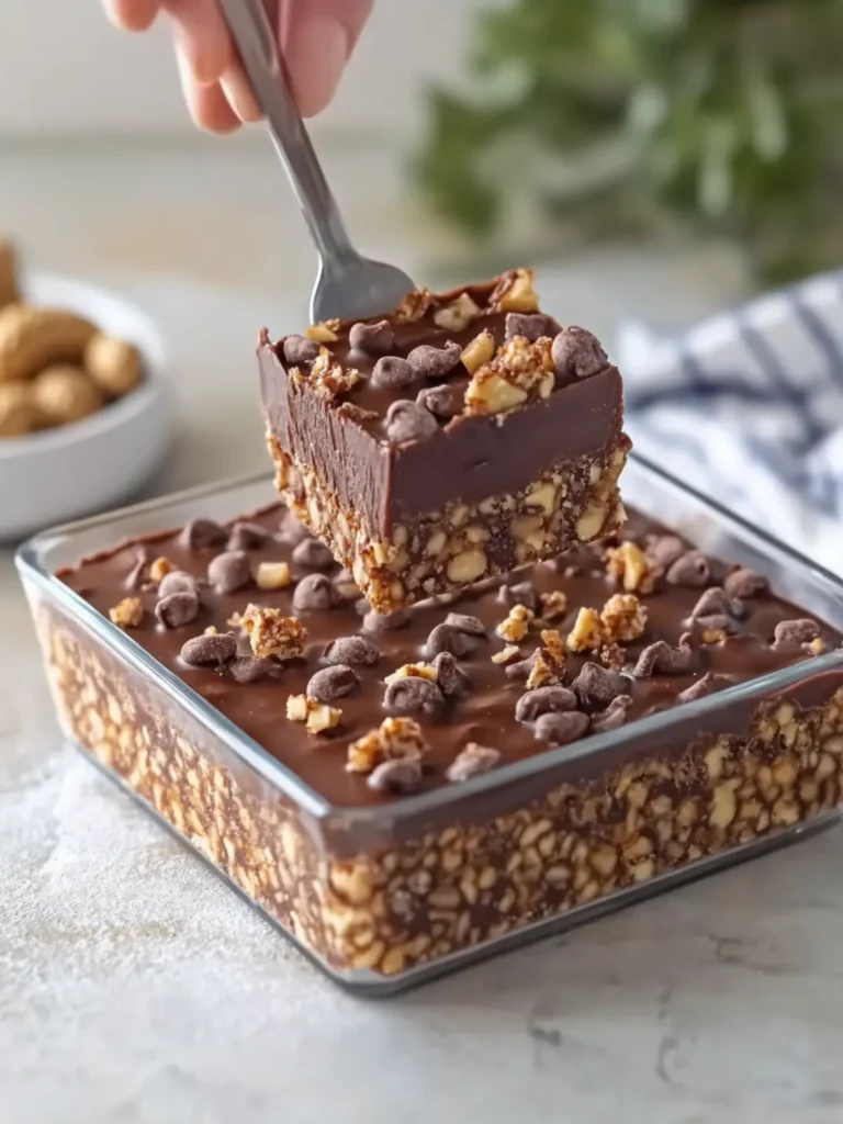No-Bake Chocolate Peanut Crunch Fudge Squares You’ll Crave 4 No-Bake Chocolate Peanut Crunch Fudge Squares