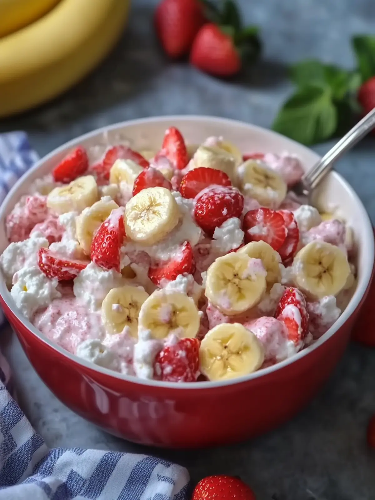 Strawberry Banana Fluff Salad