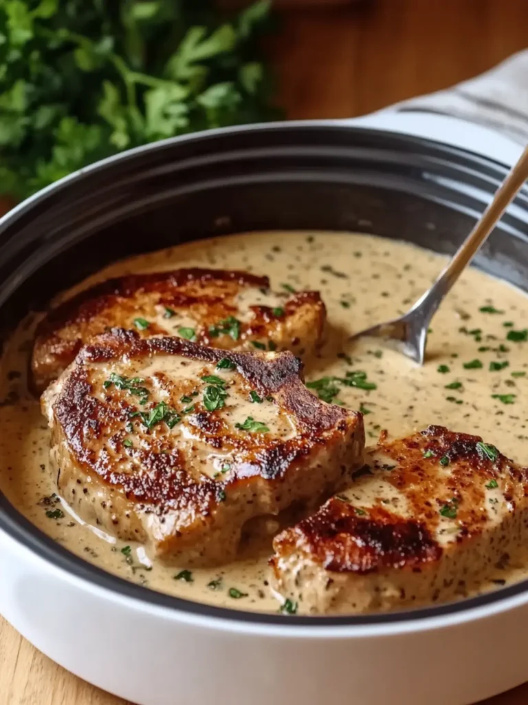 Slow Cooker Creamy Ranch Pork Chops