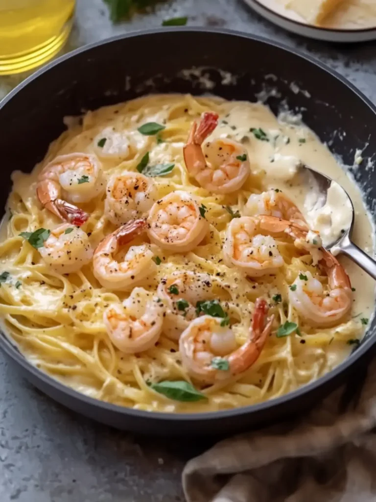 Creamy Shrimp Pasta with Cheese and Herbs for Cozy Nights 4 Creamy Shrimp Pasta with Cheese and Herbs