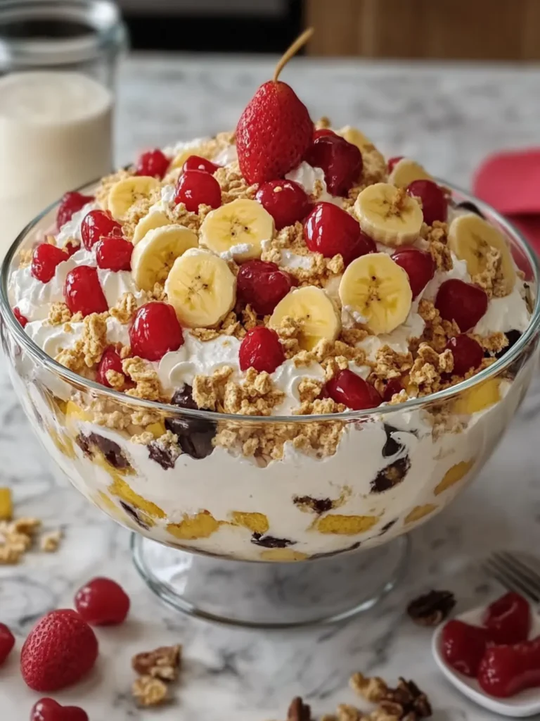 Banana Split Cheesecake Salad