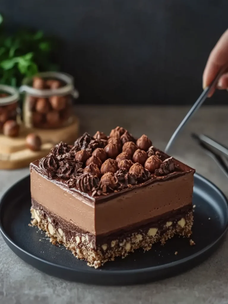 Indulge in This Chocolate Hazelnut Layered Mousse Cake Delight 3 Chocolate Hazelnut Layered Mousse Cake