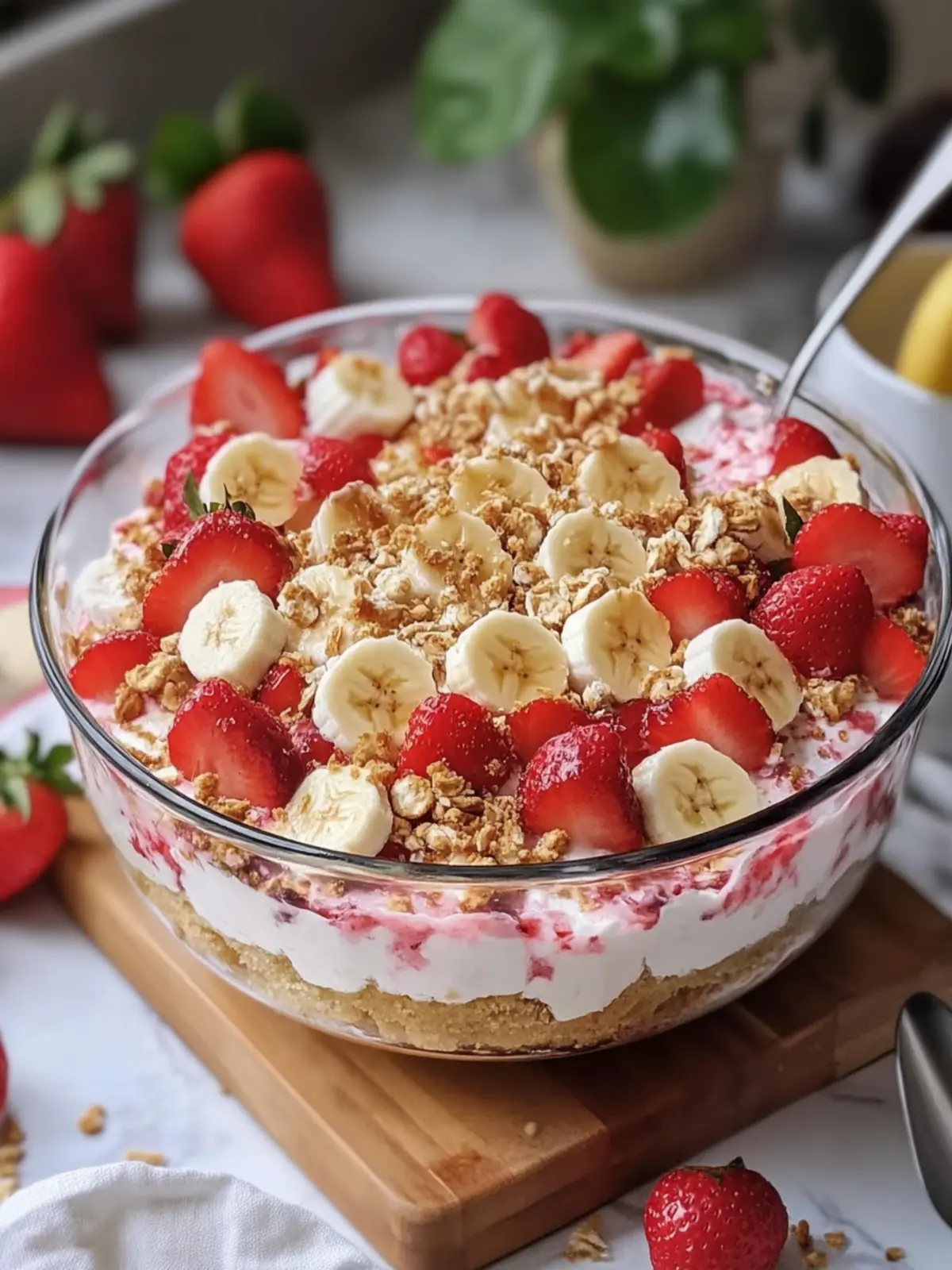 Strawberry Banana Cheesecake Salad