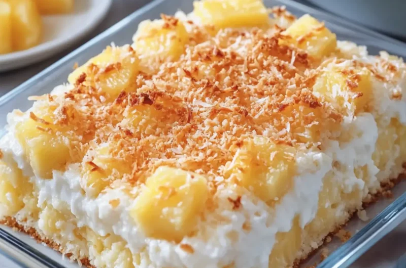 Coconut Pineapple Dump Cake
