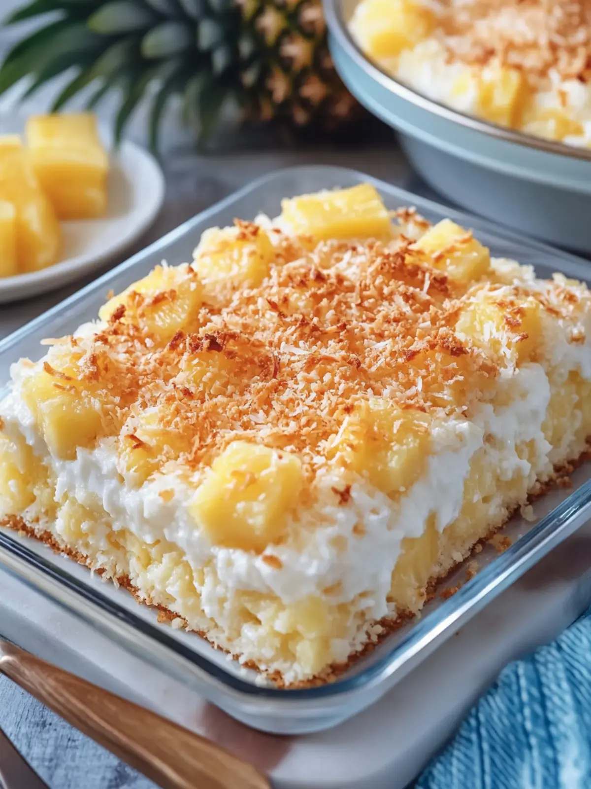Coconut Pineapple Dump Cake
