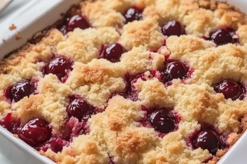 3-Ingredient Cherry Dump Cake