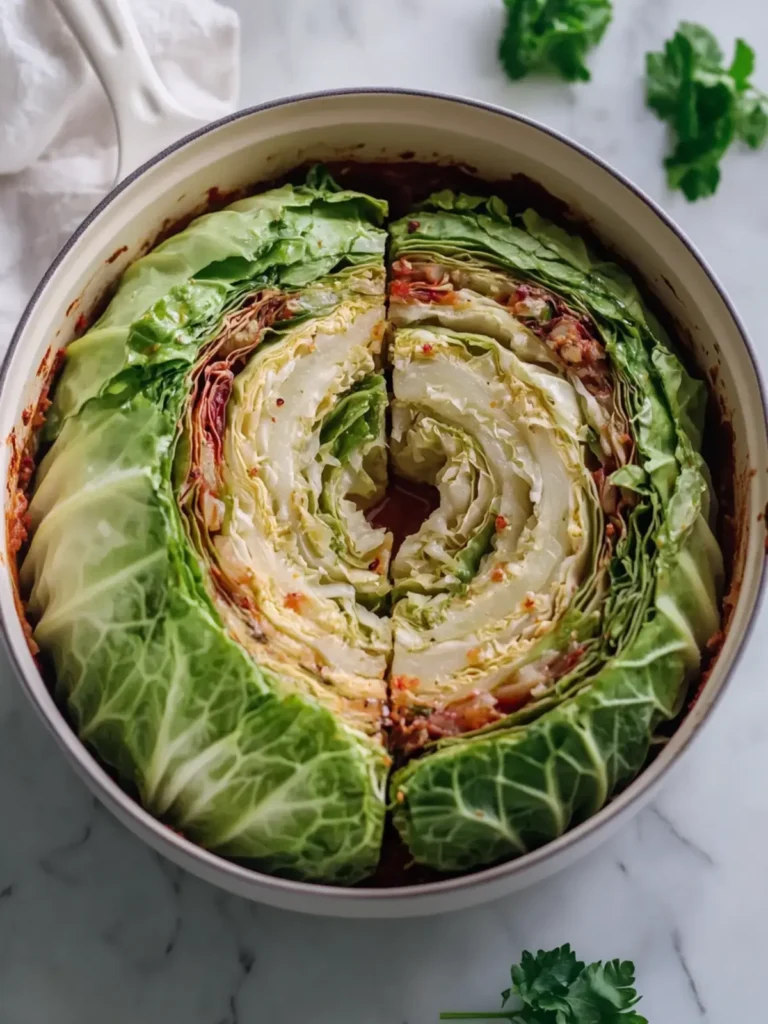 Irresistible Stuffed Spiral Cabbage: A Cozy Family Feast 4 Stuffed Spiral Cabbage