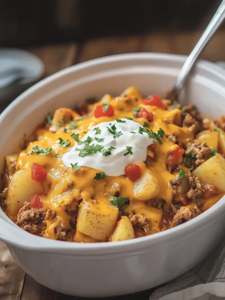 Crockpot Cheesy Taco Potatoes That Will Delight Your Family 3 Crockpot Cheesy Taco Potatoes