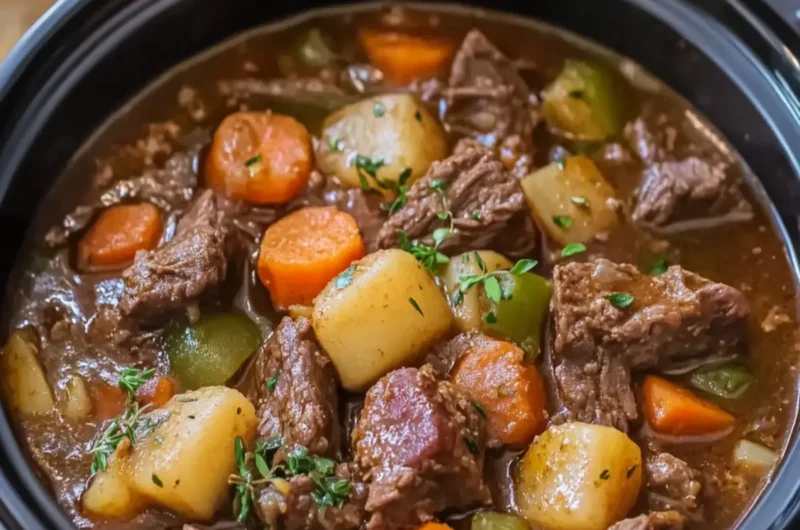 Crock Pot Beef Stew — Dump and Go, Thick and Cozy