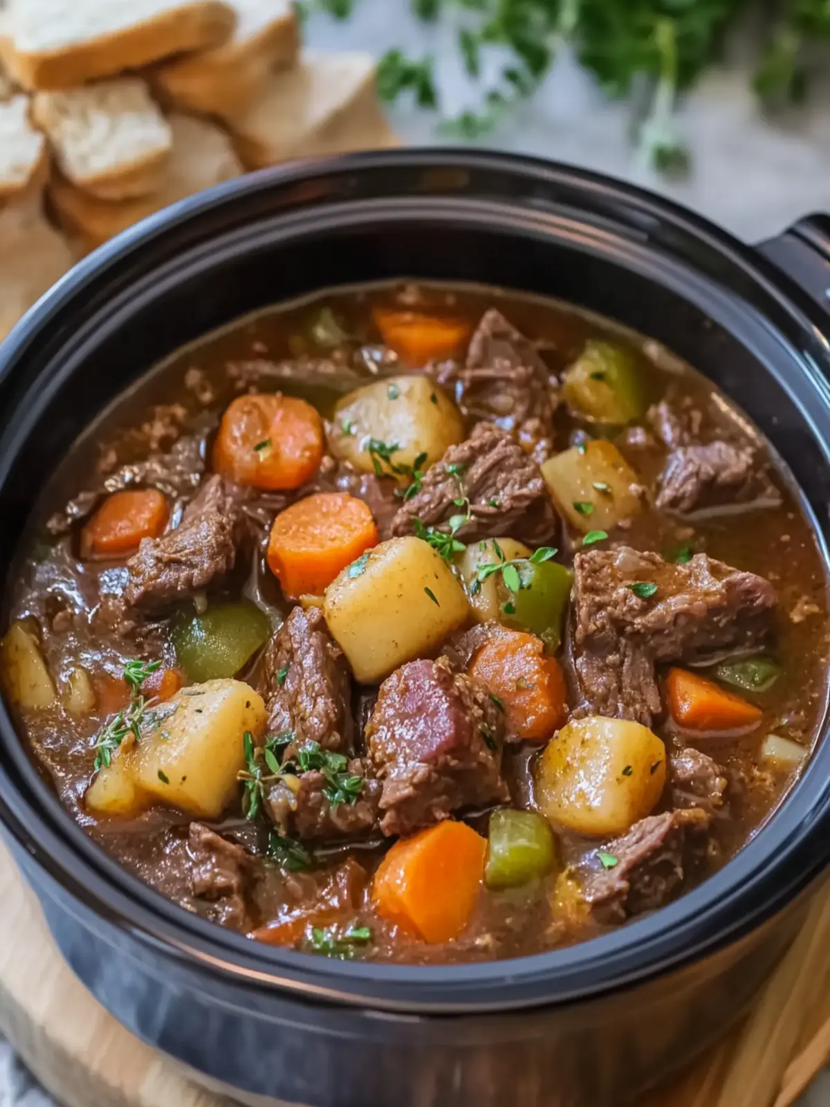 Crock Pot Beef Stew — Dump and Go for Comfort in Every Bite 5 Crock Pot Beef Stew — Dump and Go, Thick and Cozy