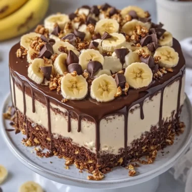 Decadent Chocolate Banana Pudding Crunch Cake for Sweet Bliss