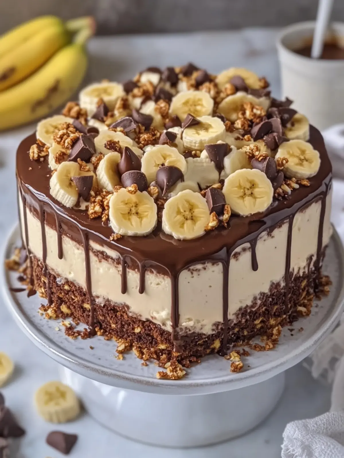 Decadent Chocolate Banana Pudding Crunch Cake for Sweet Bliss 5 Chocolate Banana Pudding Crunch Cake