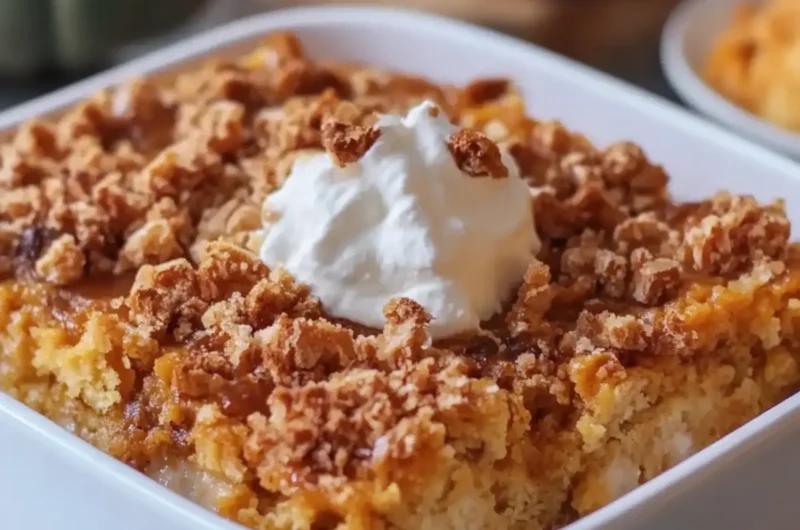 Pumpkin Dump Cake Casserole