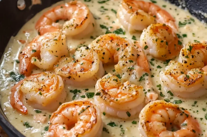 Creamy Garlic Herb Shrimp and Salmon Skillet Family Favorite