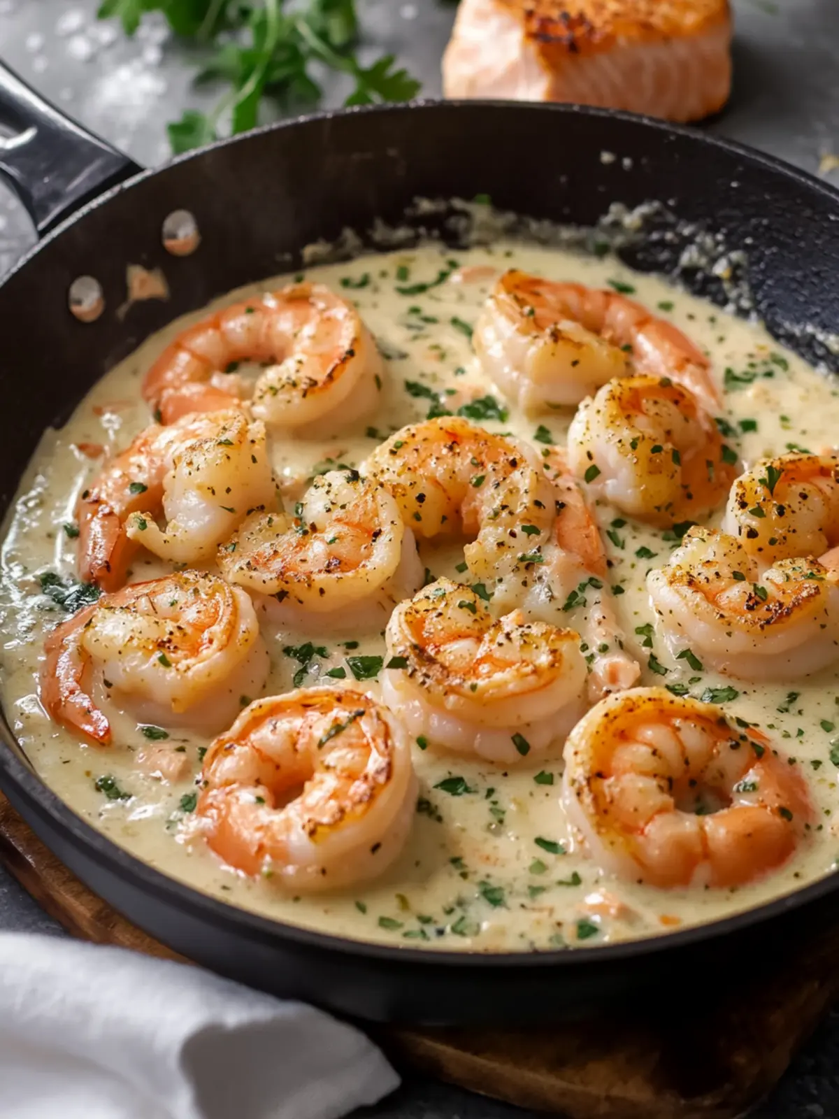Creamy Garlic Herb Shrimp and Salmon Skillet for Family Bliss 5 Creamy Garlic Herb Shrimp and Salmon Skillet Family Favorite