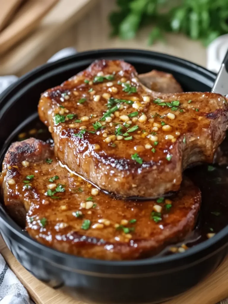 Irresistibly Tender Slow Cooker Honey Garlic Glazed Pork Chops 3 Slow Cooker Honey Garlic Glazed Pork Chops