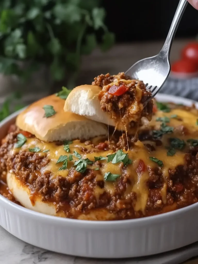 Savory Sloppy Joe Under the Bun Casserole Delight 3 Sloppy Joe Under the Bun Casserole