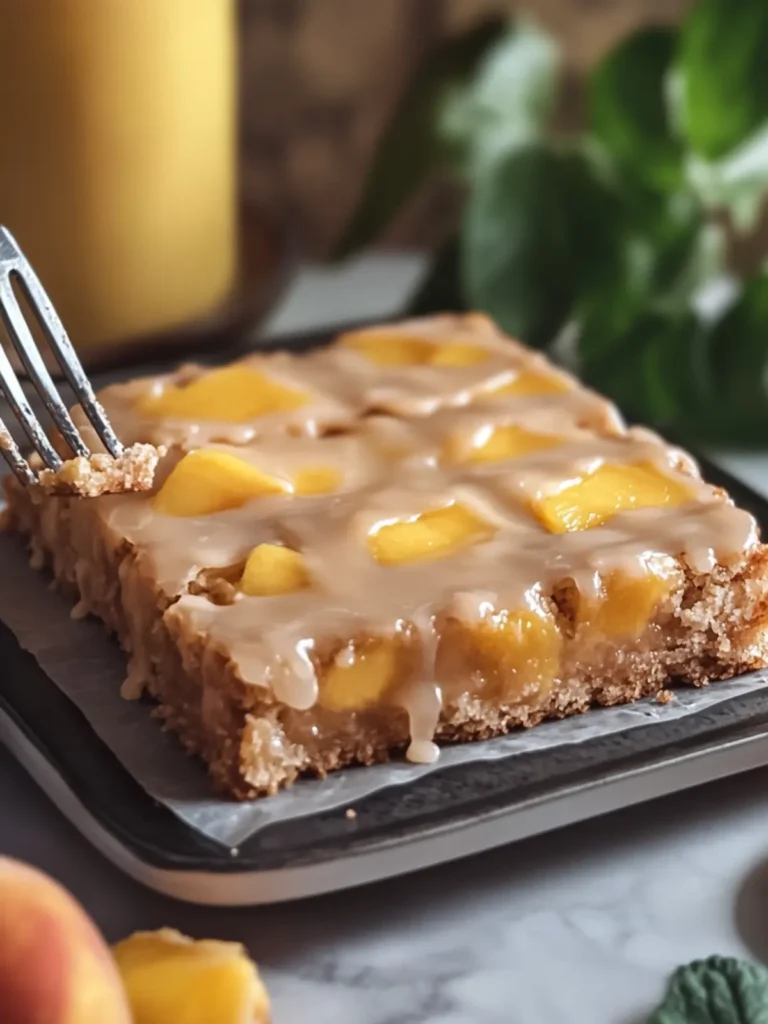 Peach Blondies with Fresh Peach Glaze That Wow Your Tastebuds 2 Peach Blondies with Fresh Peach Glaze