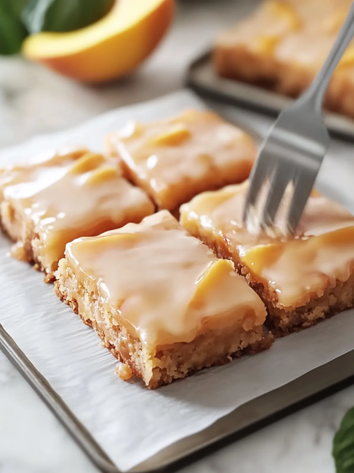 Peach Blondies with Fresh Peach Glaze That Wow Your Tastebuds 5 Peach Blondies with Fresh Peach Glaze
