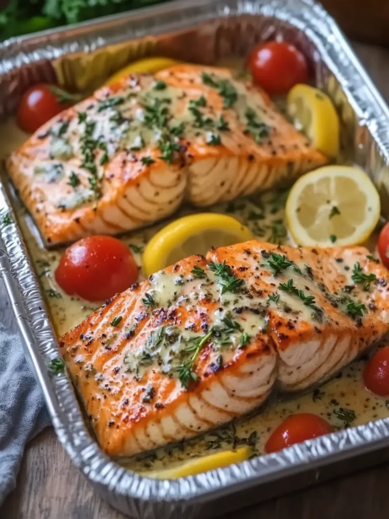 Creamy Garlic Herb Seafood Foil Packs – Easy Salmon Steaks Bliss 3 Creamy Garlic Herb Seafood Foil Packs – Easy Salmon Steaks Delight